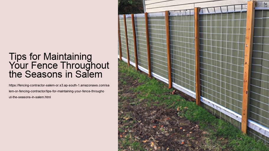 Tips for Maintaining Your Fence Throughout the Seasons in Salem
